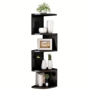 5-Tier Modern Wooden Corner Shelves