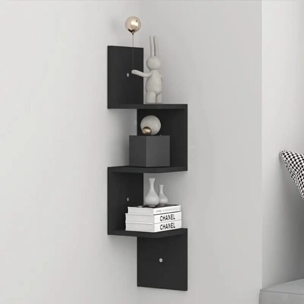 5-Tier Modern Wooden Corner Shelves