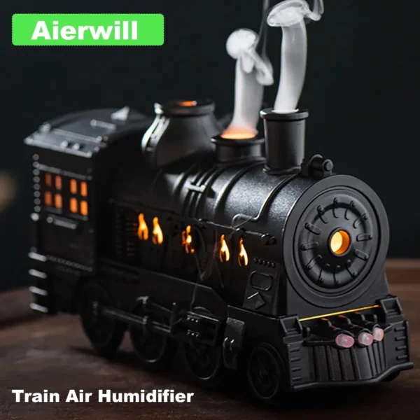 Train Air Humidifier – Ultrasonic Aromatherapy Diffuser, Remote Control, Essential Oil Mist